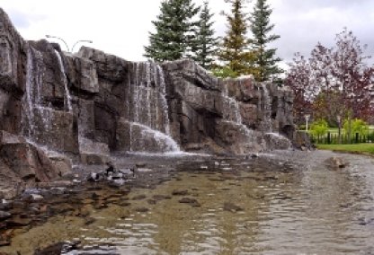 Waterfall in Discovery Ridge, Calgary Alberta