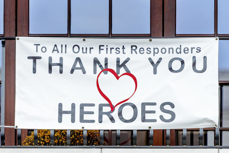Thank-You Sign for First Responders