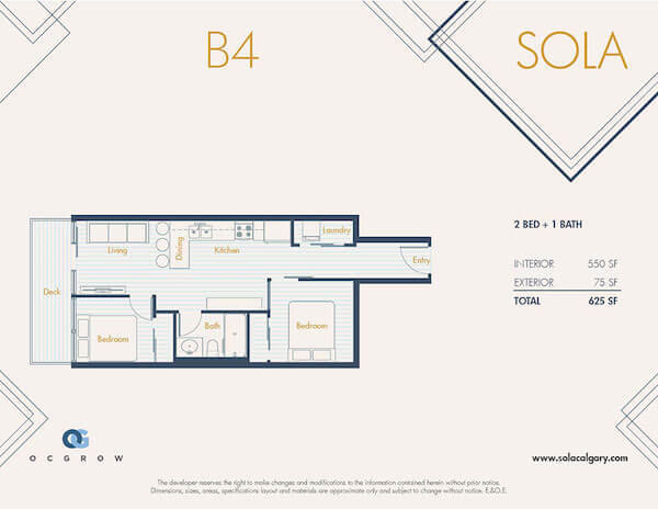 SOLA Condos Floor Plan B4