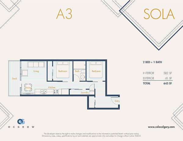 SOLA Condos Floor Plan A3