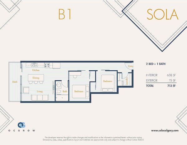 SOLA Condos Floor Plan B1