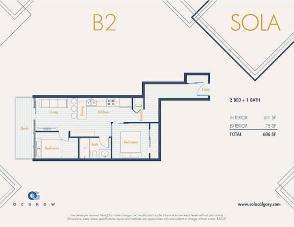 SOLA Condos Floor Plan B2