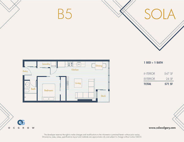 SOLA Condos Floor Plan B5
