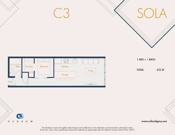 SOLA Condos Floor Plan C3